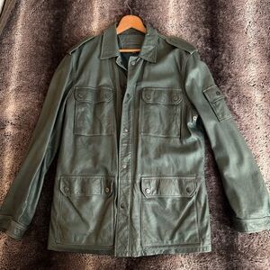John Varvatos Olive Military Field Jacket